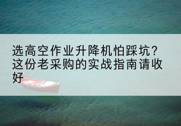 伊春高空作业升降机厂家推荐-选高空作业升降机怕踩坑？这份老采购的实战指南请收好